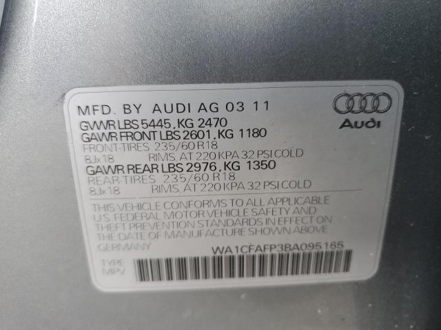 WA1CFAFP3BA095165 - 2011 AUDI Q5 PREMIUM Gümüş foto 13