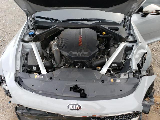 KNAE45LC2K6059657 - 2019 KIA STINGER GT1 GRAY photo 11