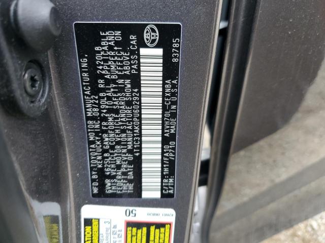 4T1C31AK0PU602924 - 2023 TOYOTA CAMRY LE GRAY photo 12