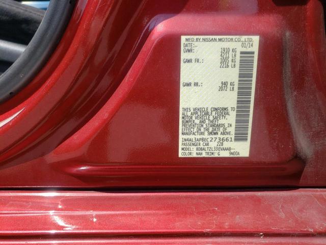 1N4AL3AP8EC273661 - 2014 NISSAN ALTIMA 2.5 RED photo 13