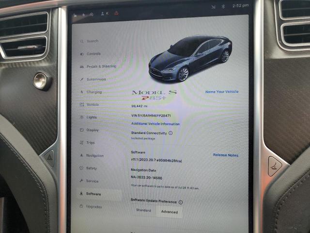 5YJSA1H14EFP28471 - 2014 TESLA MODEL S Գրաֆիտ լուսանկար 9