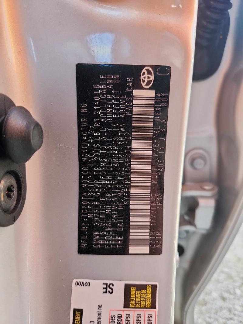 5YFB4MDE5SP304167 - 2025 TOYOTA COROLLA LE Gümüş foto 13