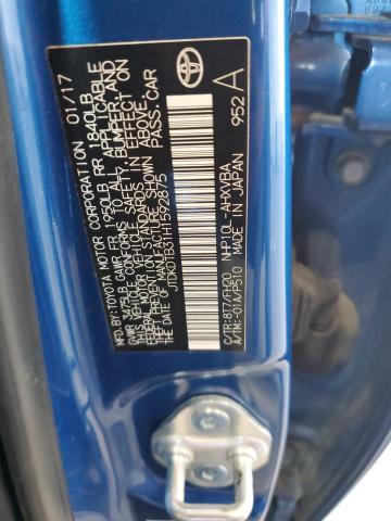 JTDKDTB31H1592875 - 2017 TOYOTA PRIUS C 蓝色 照片 12