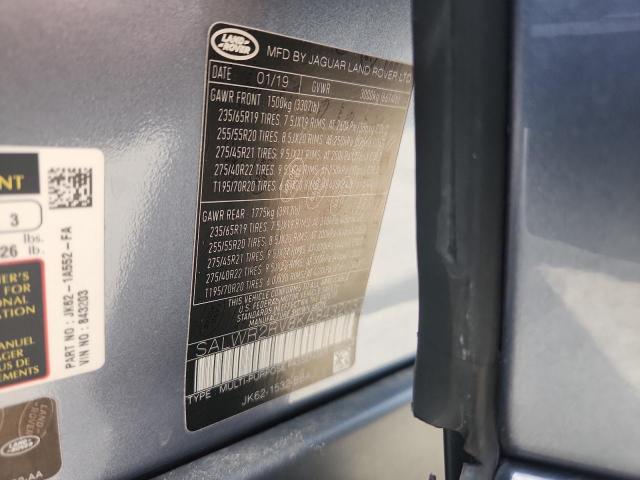 SALWR2RV8KA843203 - 2019 LAND ROVER RANGE ROVE HSE BLUE photo 13