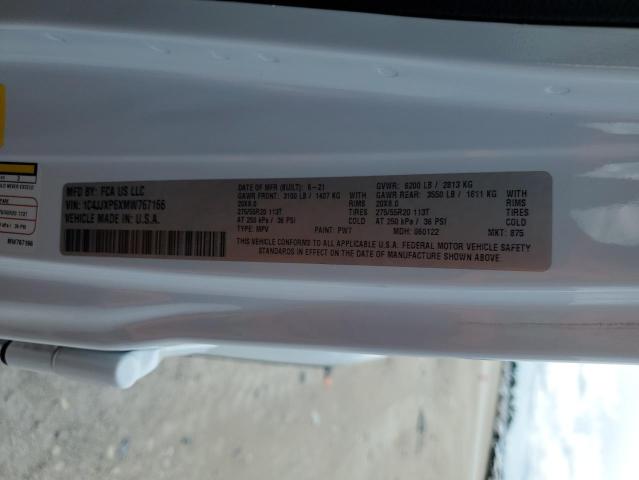 1C4JJXP6XMW767166 - 2021 JEEP WRANGLER U SAHARA 4XE WHITE photo 13