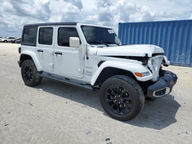 1C4JJXP6XMW767166 - 2021 JEEP WRANGLER U SAHARA 4XE WHITE photo 4