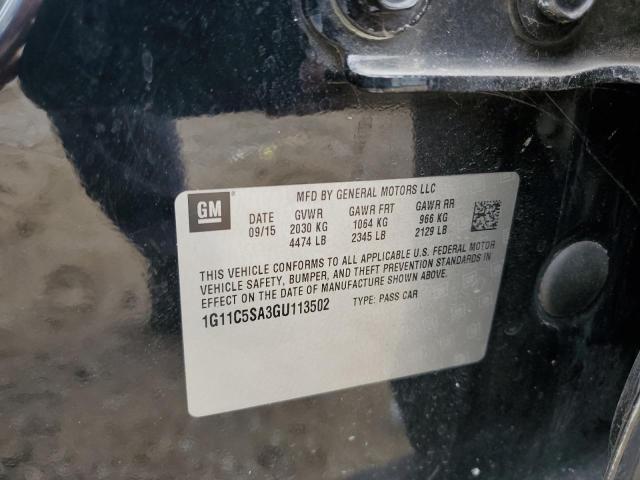 1G11C5SA3GU113502 - 2016 CHEVROLET MALIBU LIM LT 黑色 照片 13