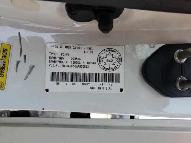 19UUA9F56AA800823 - 2010 ACURA TL WHITE photo 13