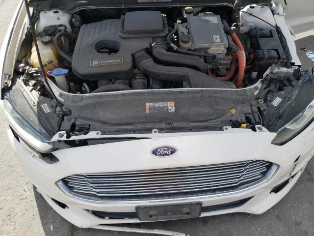 3FA6P0LU6DR106128 - 2013 FORD FUSION SE HYBRID WHITE photo 11