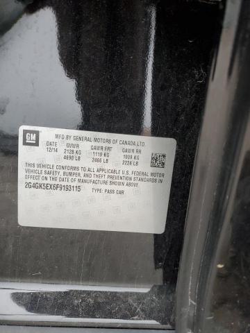 2G4GK5EX6F9193115 - 2015 BUICK REGAL 黑色 照片 12