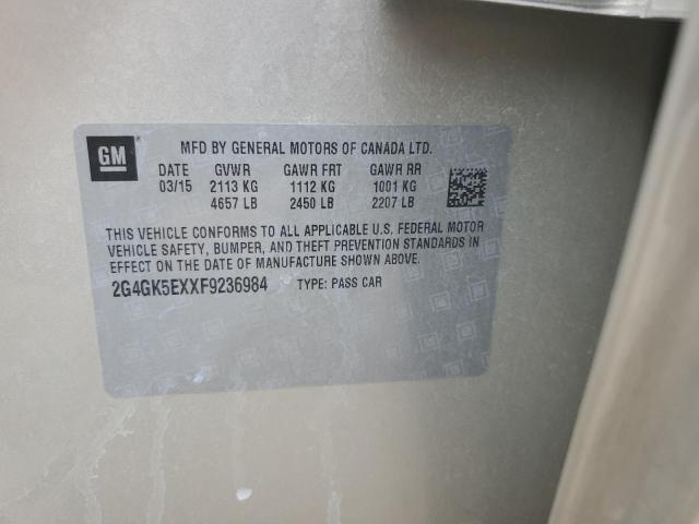 2G4GK5EXXF9236984 - 2015 BUICK REGAL თაფლისფერი ფოტო 12