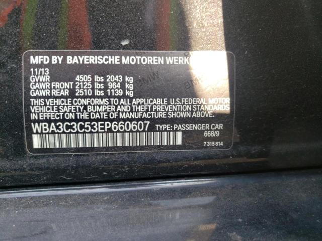 WBA3C3C53EP660607 - 2014 BMW 320 I XDRIVE BLACK photo 12