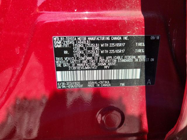 2T3BFREV0JW841457 - 2018 TOYOTA RAV4 LE Qırmızı foto 13