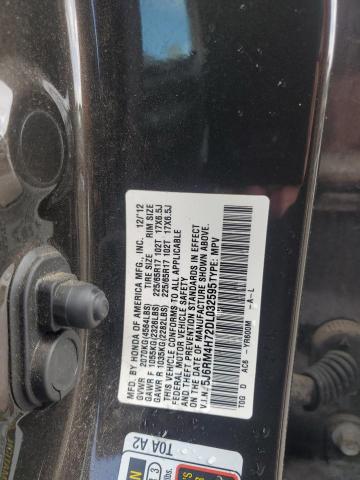 5J6RM4H72DL032595 - 2013 HONDA CR-V EXL GRAY photo 12