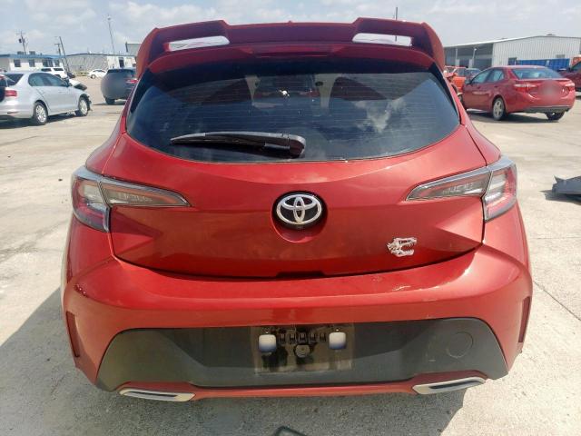 JTNK4RBE0K3044314 - 2019 TOYOTA COROLLA SE Rojo foto 6
