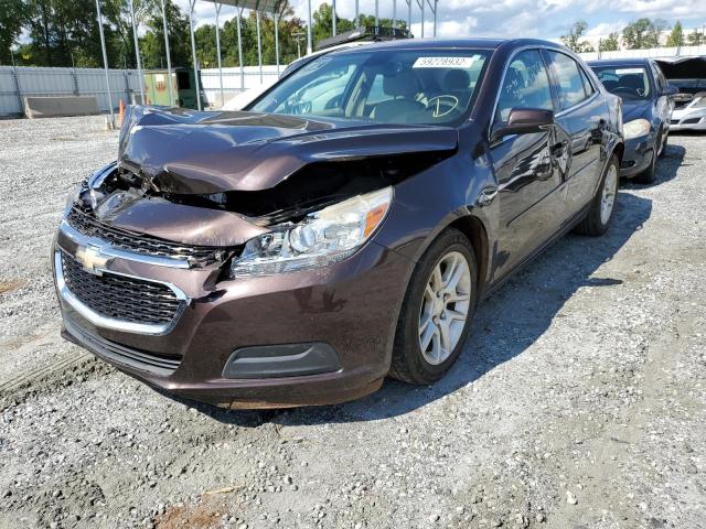1G11C5SL8FF277820 - 2015 CHEVROLET MALIBU 1LT BROWN photo 2