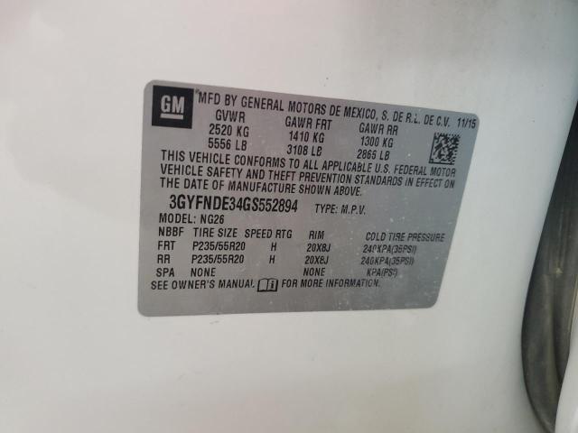 3GYFNDE34GS552894 - 2016 CADILLAC SRX PREMIUM COLLECTION WHITE photo 13