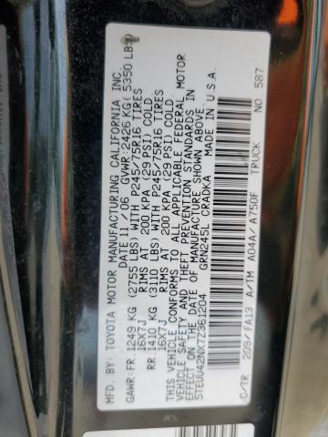 5TEUU42NX7Z361204 - 2007 TOYOTA TACOMA ACCESS CAB შავი ფოტო 13