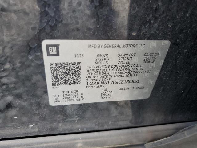 1GKKNKLA5KZ160551 - 2019 GMC ACADIA SLE 黑色 照片 13