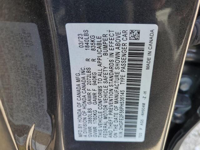 2HGFE2F56PH536145 - 2023 HONDA CIVIC SPORT 灰色 照片 12