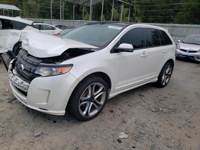 2FMDK3AK5DBC44644 - 2013 FORD EDGE SPORT WHITE photo 1