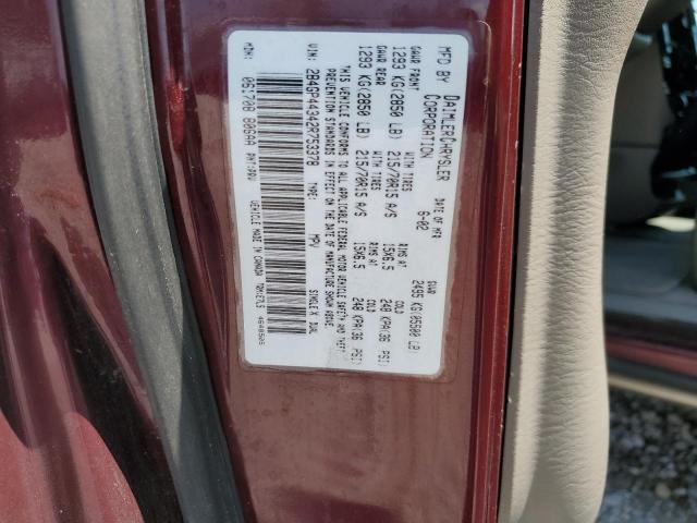 2B4GP44342R753378 - 2002 DODGE GRAND CARA SPORT BURGUNDY photo 13