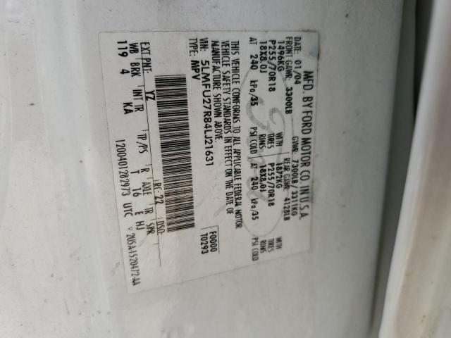 5LMFU27R84LJ21631 - 2004 LINCOLN NAVIGATOR 白色 照片 13