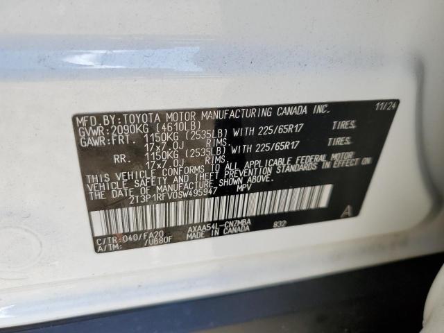 2T3P1RFV0SW495947 - 2025 TOYOTA RAV4 XLE 白色 照片 13
