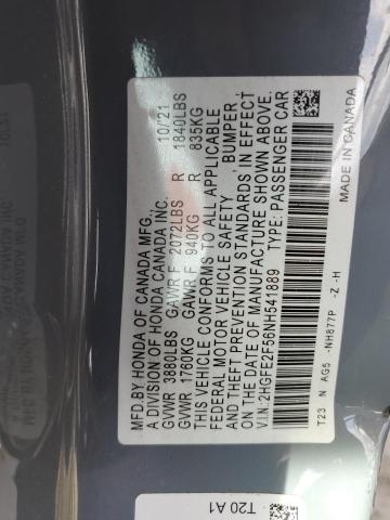2HGFE2F56NH541889 - 2022 HONDA CIVIC SPORT 灰色 照片 13