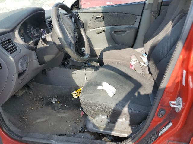 KNADE123986421348 - 2008 KIA RIO BASE RED photo 7