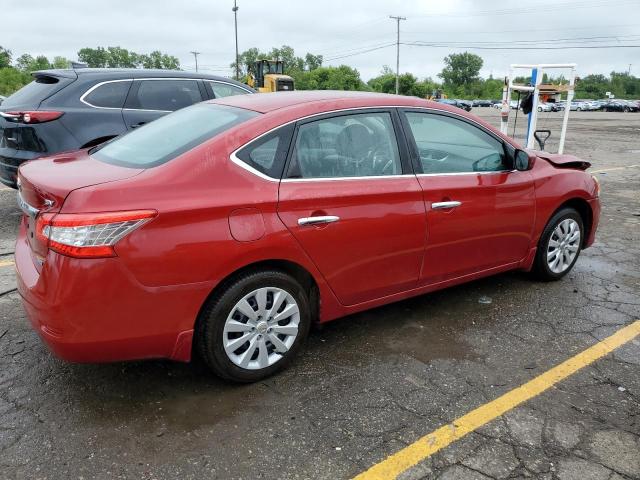 3N1AB7AP9DL722789 - 2013 NISSAN SENTRA S RED photo 3