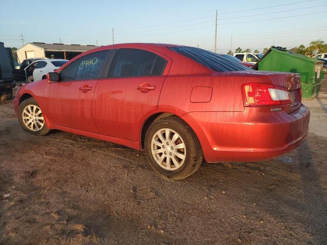 4A32B2FFXCE021839 - 2012 MITSUBISHI GALANT FE RED photo 2