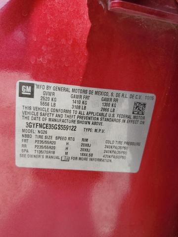 3GYFNCE35GS559122 - 2016 CADILLAC SRX PERFORMANCE COLLECTION Rouge photo 14