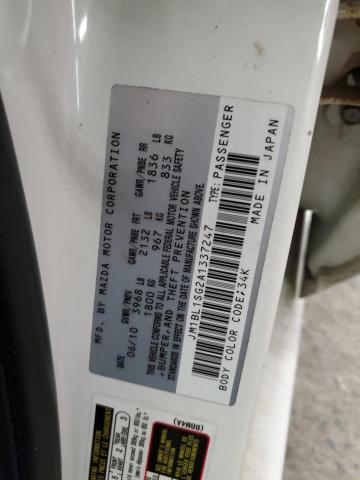 JM1BL1SG2A1337247 - 2010 MAZDA 3 I WHITE photo 12