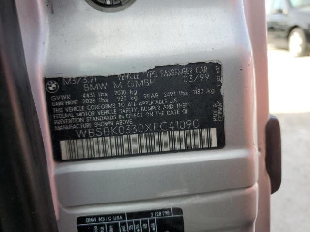 WBSBK0330XEC41090 - 1999 BMW M3 AUTOMATIC SILVER photo 12
