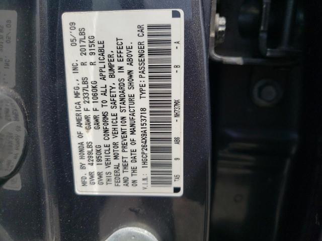 1HGCP264X9A153718 - 2009 HONDA ACCORD LXP GRAY photo 13