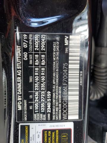 WDC0G8EB6LF700475 - 2020 MERCEDES-BENZ GLC 300 4MATIC BLACK photo 13