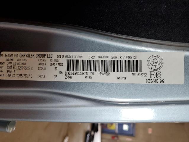 1C4BJWEG4CL162747 - 2012 JEEP WRANGLER U SAHARA ლურჯი ფოტო 12