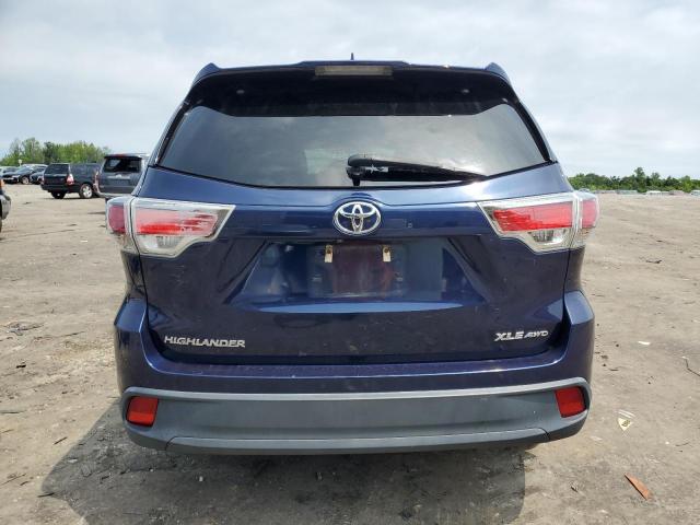 5TDJKRFH2GS258284 - 2016 TOYOTA HIGHLANDER XLE Mavi foto 6