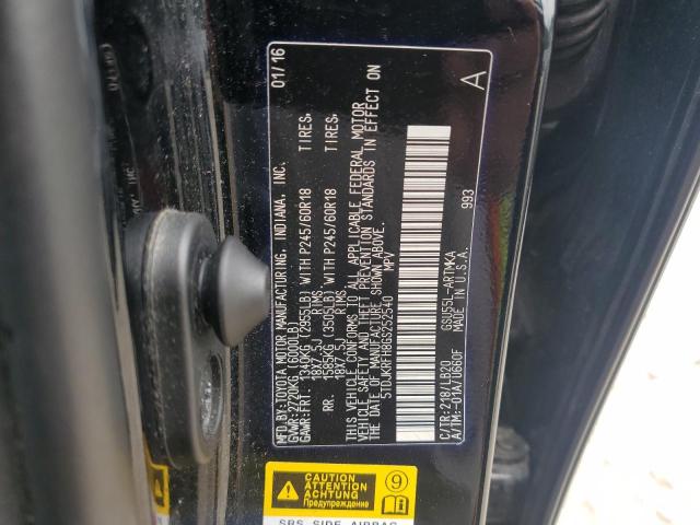 5TDJKRFH8GS252540 - 2016 TOYOTA HIGHLANDER XLE 黑色 照片 13