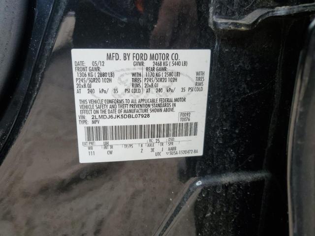 2LMDJ6JK5DBL07928 - 2013 LINCOLN MKX BLACK photo 13