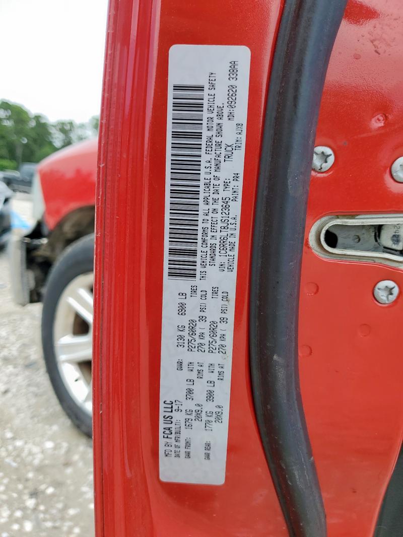 1C6RR6LT8JS123645 - 2018 RAM 1500 SLT Rojo foto 13