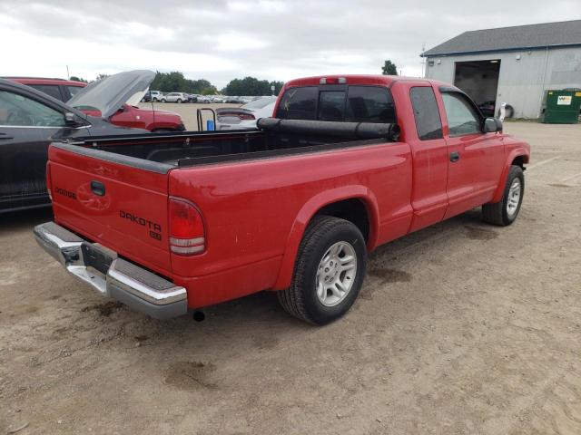 1D7GL42K74S706135 - 2004 DODGE DAKOTA SLT RED photo 3