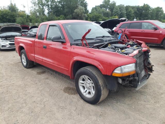 1D7GL42K74S706135 - 2004 DODGE DAKOTA SLT RED photo 4