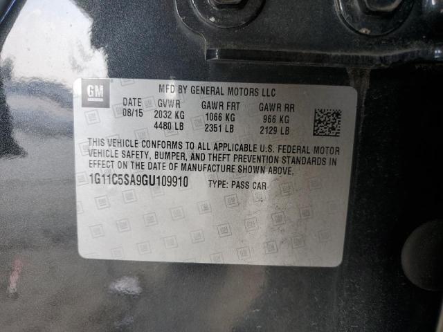 1G11C5SA9GU109910 - 2016 CHEVROLET MALIBU LIM LT 灰色 照片 12