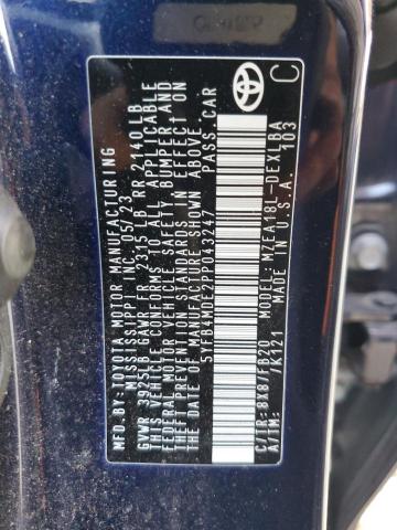 5YFB4MDE2PP043247 - 2023 TOYOTA COROLLA LE 蓝色 照片 13