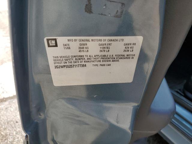 2G2WP552571177384 - 2007 PONTIAC GRAND PRIX 蓝色 照片 12