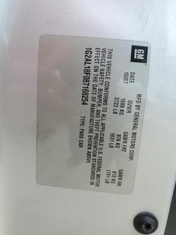 1G2AL18F087168254 - 2008 PONTIAC G5 Gümüş fotoğraf 12