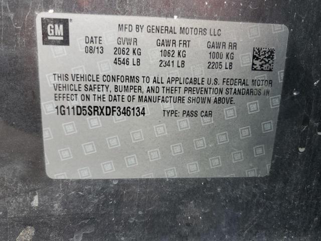 1G11D5SRXDF346134 - 2013 CHEVROLET MALIBU 1LT CHARCOAL photo 12