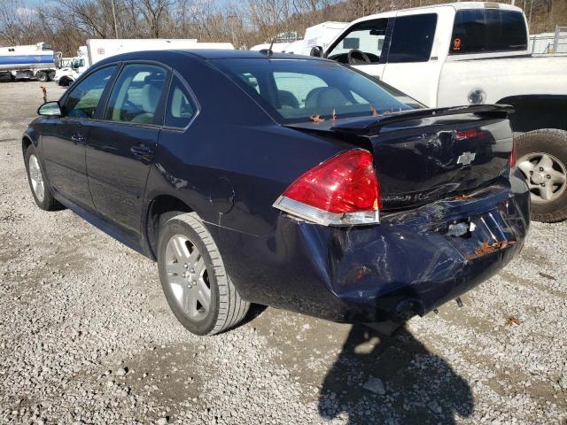 2G1WB5E32C1171063 - 2012 CHEVROLET IMPALA LT BLUE photo 3